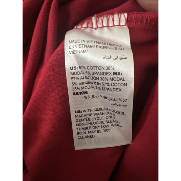 Soma Nightgown Red Scoop Neck Long Sleep Shirt Pass The Bubbly Lounge XS New a12 - Picture 6 of 6